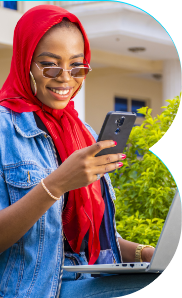 lady making exchange